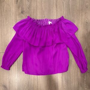 Women's Purple Off-Shoulder Top